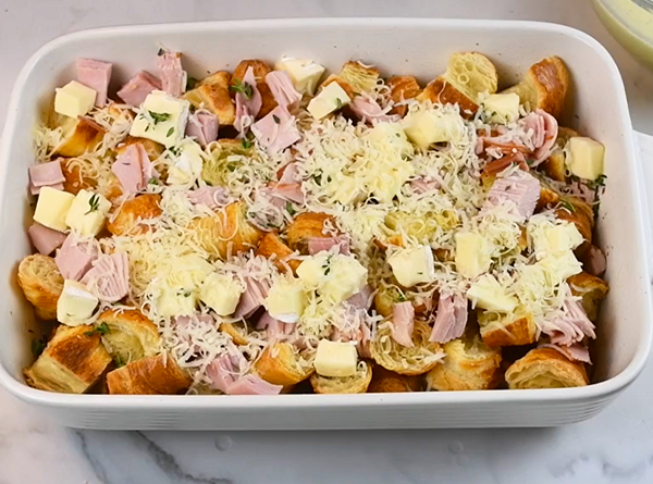 Ham & Brie Strata - Step 4